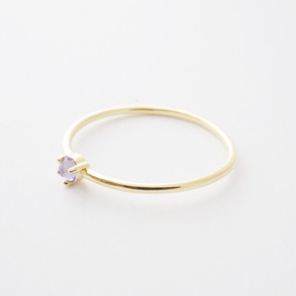 Last!🌟HP 4/11🌟Dainty Amethyst Crystal Point Ring - Picture 4 of 7